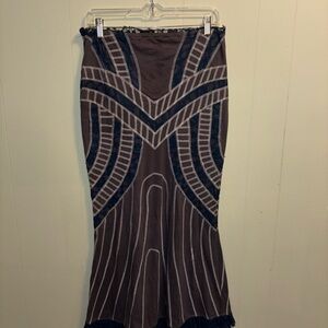 Cotton Bodycon Patterned Skirt vintage Emmanuel blanc MISTERBE